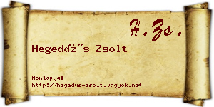 Hegedűs Zsolt névjegykártya